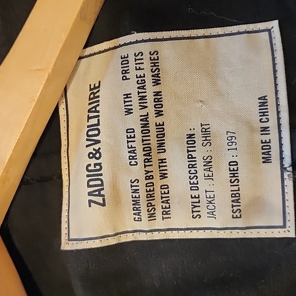 New Zadig & Voltaire Black Military Jacket - Picture 3 of 4